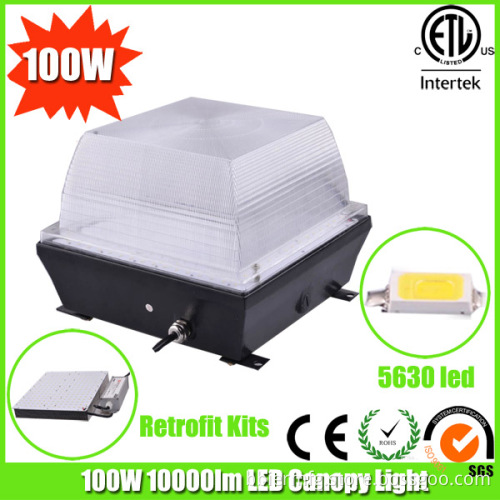 High Power 100W Gas Station LED Canopy Lights 300W HPS Replacement